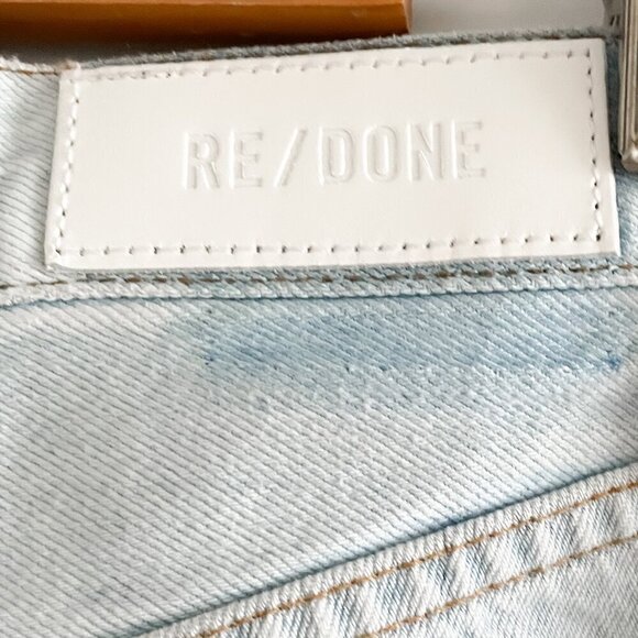Re/Done High Rise Loose Jeans (Bleach Destroy) - Picture 8 of 12